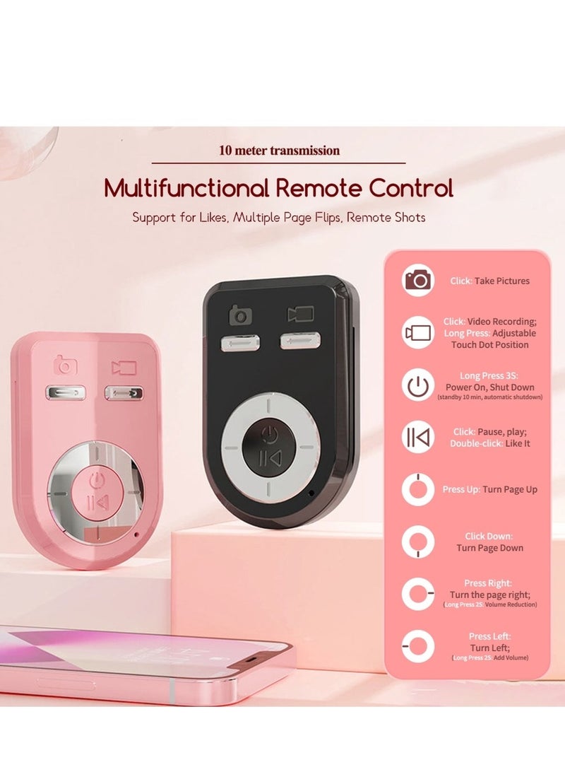 Selfie Stick Tripod, Extendable 1.3m Foldable Stand with 360° Rotation & Bluetooth Wireless Remote, Lightweight Travel Tripod for iOS / Android Smartphones Black - Image 5