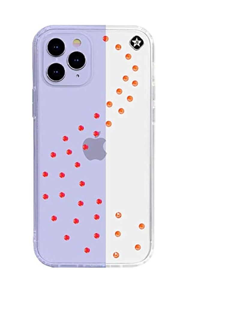 بلينج هاتف Bling My Thing - Milky Way Pure Neon Clear لهاتف آيفون 12 برو ماكس - برتقالي (كريستالات سواروفسكي® تتوهج في الظلام) - Image 1