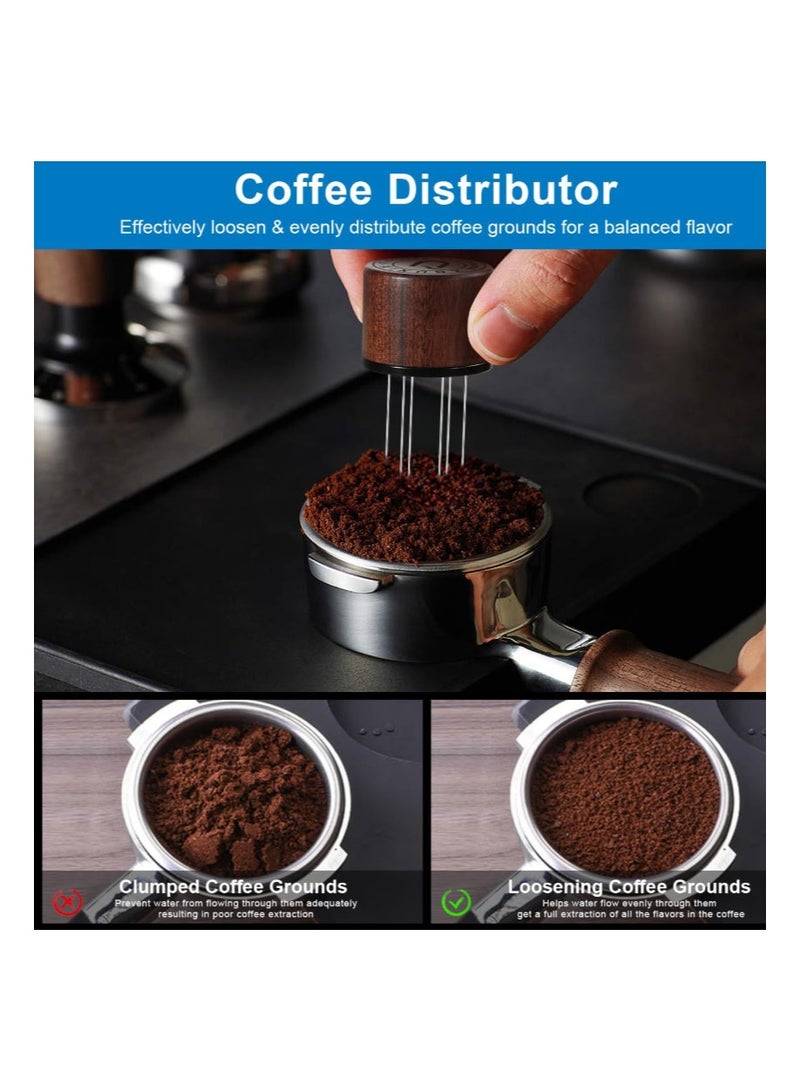 EZSOZO 51mm 2-in-1 Espresso Tamper Magnetic WDT Tool，Spring Loaded Tamper with Anodized Aluminum Alloy Handle，Fits 51mm Portafilter Baskets for Espresso Machines - Image 4