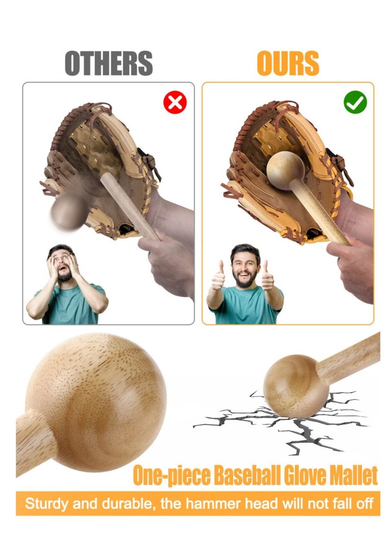 واي آند دي SYOSI Baseball Hammer, Softball Glove Mallet, One-Piece Shaping Hammer for Adult Youth Catchers Mallet 31cm/12inch - Image 2