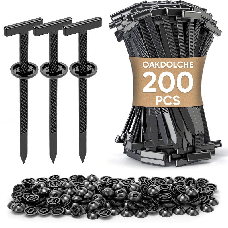 OAKDOLCHE 200Pcs Nylon Universal Cable Tie Buckle for Car, Heavy Duty Self-Locking Zip Ties Fasteners for Car Repair & Home Use, Snap-Fit Bumper Retainer Fender Liner Door Panel Fastener - Image 1