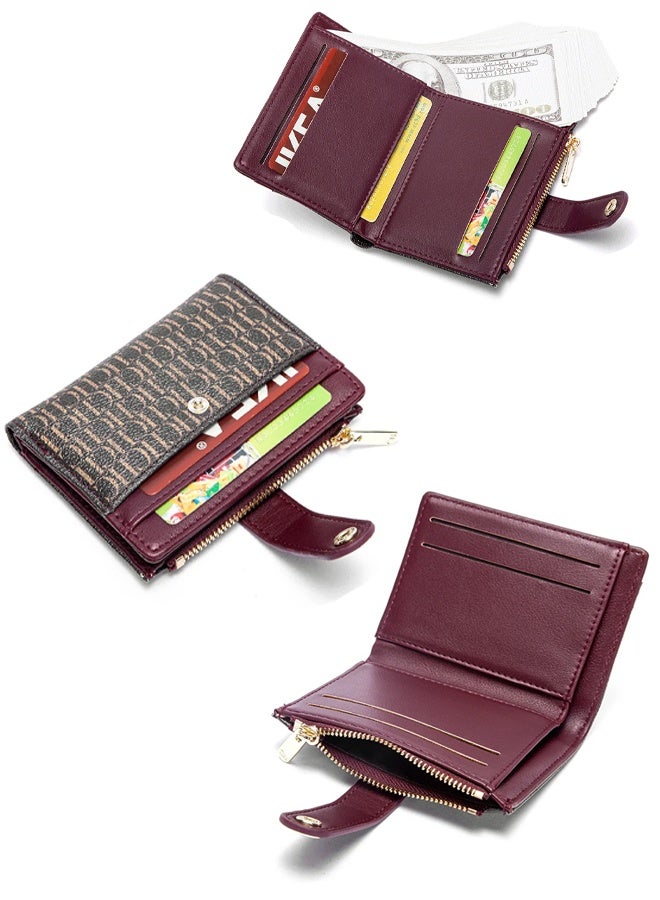 CHCH CHCH Portable Ladies' Wallet Elegant Ladies' Card Holder Bag High-Quality Elegant Ladies' Wallet Premium Fashion Red-Brown  - Image 4