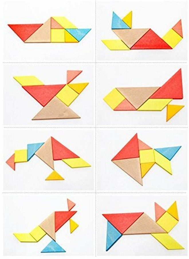 Vibgyor Vibes Vibgyor Vibes 7 Piece Wooden Tangram Puzzle for Mind Development of Kids  - Image 3