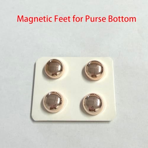 SPANSEE 4PCS Magnetic Feet for Handbags, Bottom Feet for Purses, Magnetic Feet for Purse Bottom, Purse Feet for Handbags, Handbag Heels (Rose Gold) - Image 4