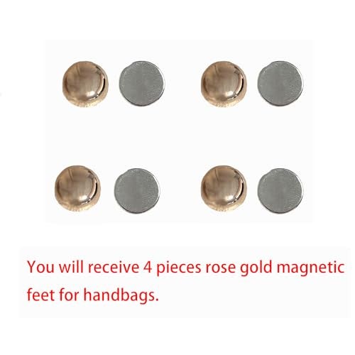 SPANSEE 4PCS Magnetic Feet for Handbags, Bottom Feet for Purses, Magnetic Feet for Purse Bottom, Purse Feet for Handbags, Handbag Heels (Rose Gold) - Image 3