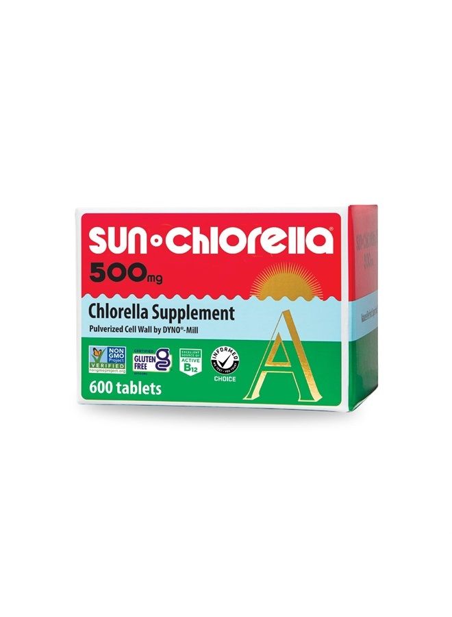 Sun Chlorella A Tablets - 500 mg - 600 Tablets - Image 1