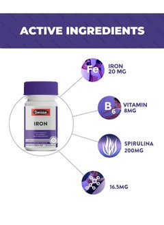 Swisse UltiBoost Iron with Vitamin C to Support Iron Absorption for Women's Health 30 Tablets One-A-Day Health Supplement  - Image 5