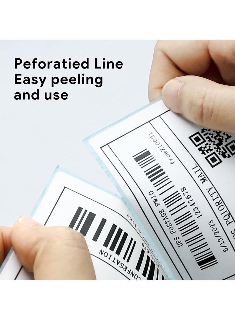 SYOSI Thermal Direct Shipping Labels BPA Free Barcode Address Label Stickers Compatible with Rollo Zebra Printer Printers Postage Address Labels 1Roll 500 Labels 10x10cm - Image 4