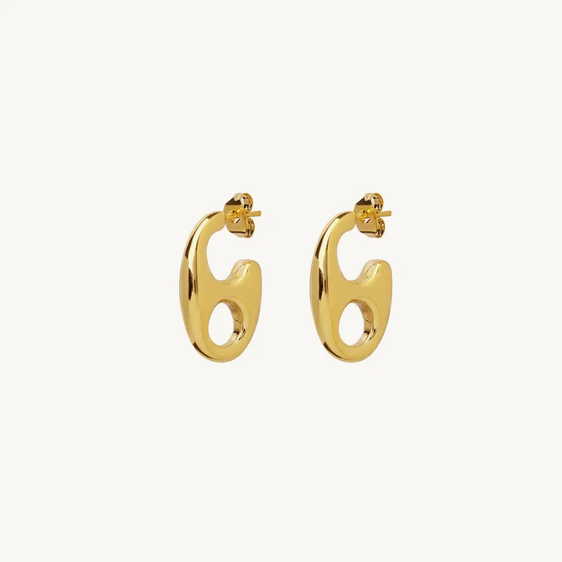 Palmonas 18k Gold Plated Mini Abstract Stud Earrings For Women - Waterproof & Anti-Tarnish
