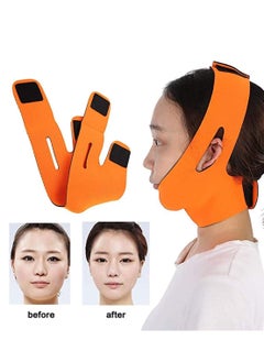 SYOSI Natural V Cheek Lifting Tight Band Anti Wrinkle Face Care Skin Compact V Line Reduce The Bandage Chin Up Patch Mask Orange  - Image 1