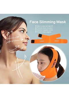 SYOSI Natural V Cheek Lifting Tight Band Anti Wrinkle Face Care Skin Compact V Line Reduce The Bandage Chin Up Patch Mask Orange  - Image 4