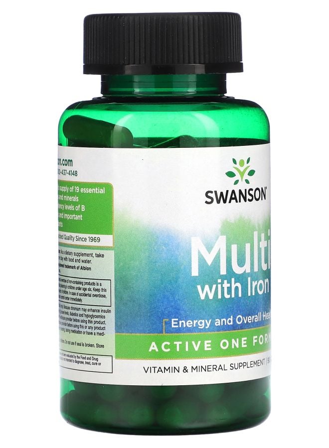 SWANSON Multi with Iron 90 Capsules - Image 2