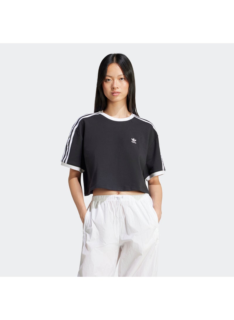 adidas Originals Adicolor 3 Stripes Loose Crop T-Shirt  - Image 1