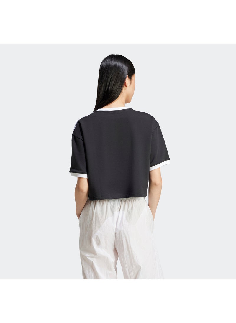 adidas Originals Adicolor 3 Stripes Loose Crop T-Shirt  - Image 2