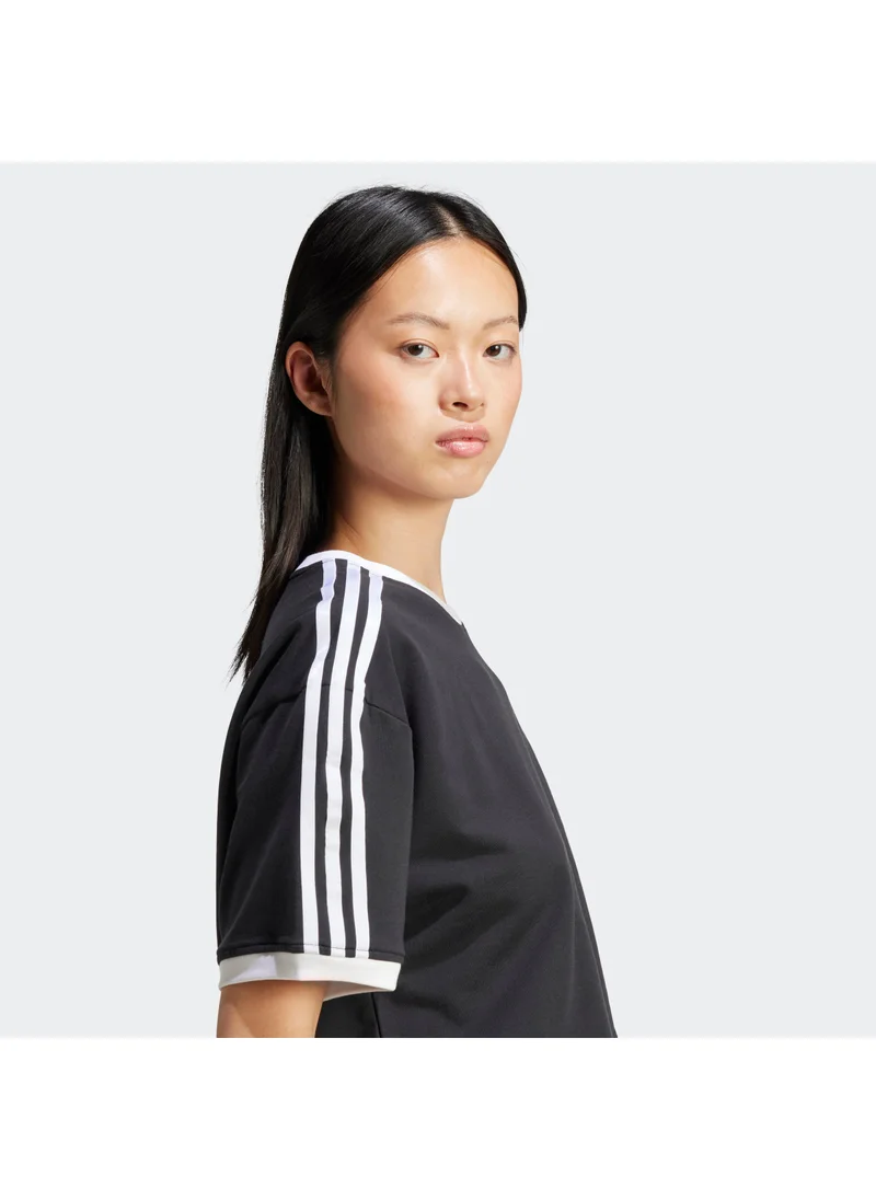 اديداس اوريجينالز Adicolor 3 Stripes Loose Crop T-Shirt