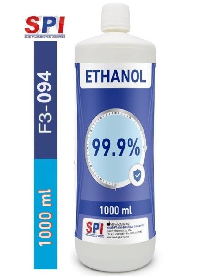 SPI SPI-IPA Ethanol Alcohol 99.9% Antiseptic, Disinfectant and Rubefacient For Quick Drying and General Disinfecting 1000 ml  - Image 1