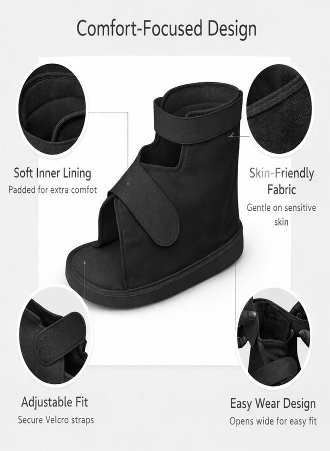 Dr Helix Medical Cast Shoe for Walking | Recovery Foot Support Shoe Designed to Improve Balance, Reduce Impact and Provide Comfort During Post Injury Rehabilitation (Size - XL, Black) - Image 5