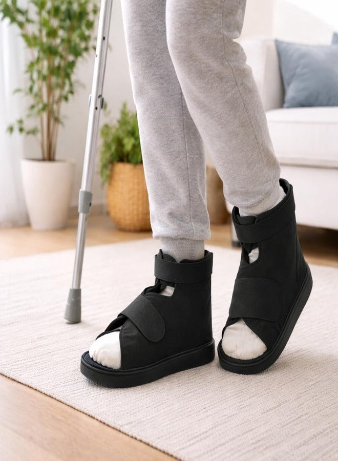 Dr Helix Medical Cast Shoe for Walking | Recovery Foot Support Shoe Designed to Improve Balance, Reduce Impact and Provide Comfort During Post Injury Rehabilitation (Size - XL, Black) - Image 4