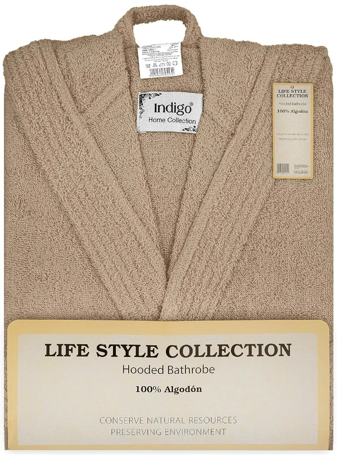 Bliss Casa Unisex Hooded Bathrobe - 100% Cotton, Super Soft, Highly Absorbent Bathrobes For Women & Men- Perfect for Everyday Use