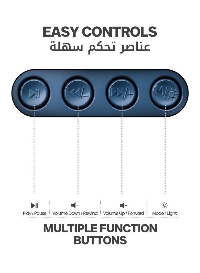 فاستر RYZO Z16 مكبر صوت لاسلكي بتقنية البلوتوث 12 وات - مكبر صوت ستيريو محمول مع TWS، راديو FM، مكالمات بلوتوث، USB، بطاقة TF، مدخل AUX - نظام صوت مسرح منزلي عميق الجهير للتلفزيون، الكمبيوتر الشخصي، الكمبيوتر المحمول، الهاتف (رمادي فحمي) - Image 4