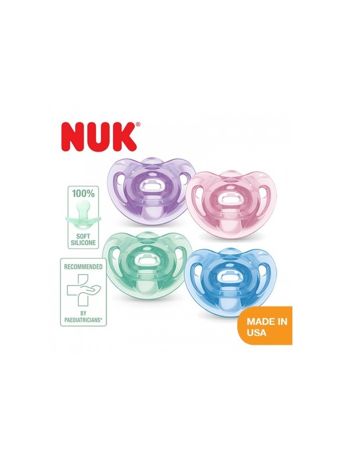 نوك لهاية نوك الحساسة المصنوعة من السيليكون (من 6 إلى 18 شهرًا) وحدتان - Image 3