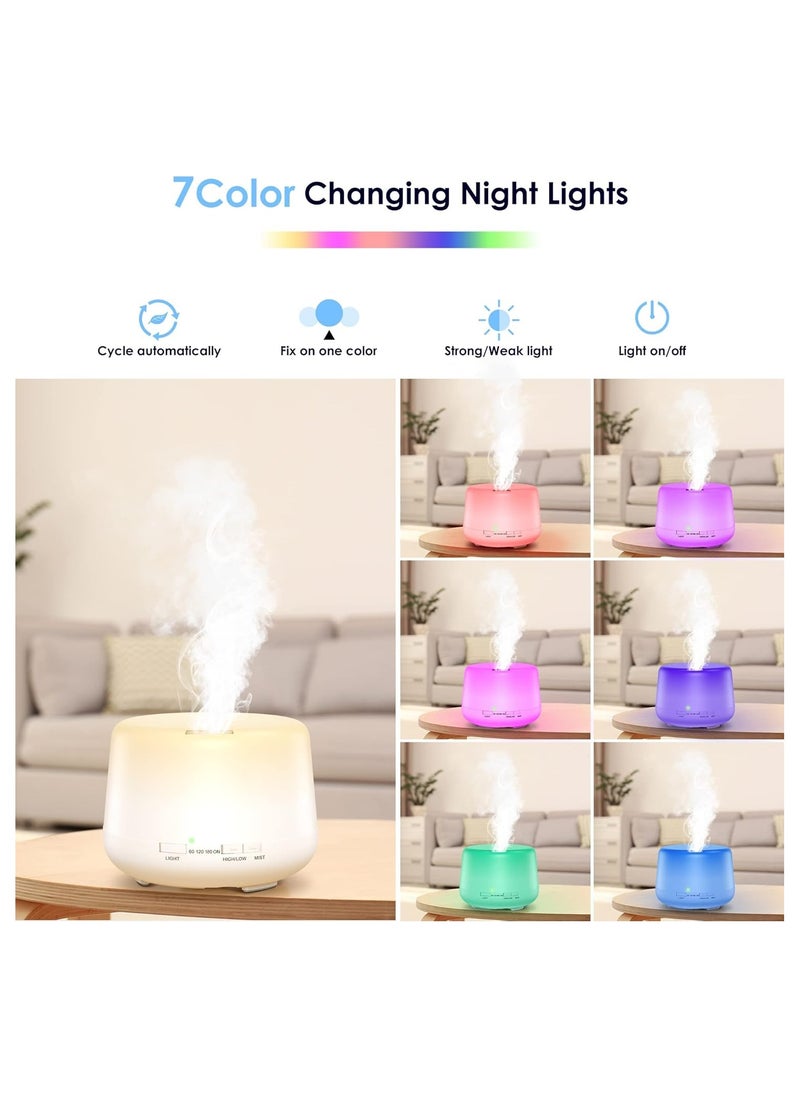 Tiokkss Humidifier Oil Fragrance Diffuser Bluetooth Speaker 5.0, 500ML Aromatherapy Diffusers for Aroma Essential Oils Large Room Bedroom Office Home 14 Colors Night Light with Remote  - Image 4