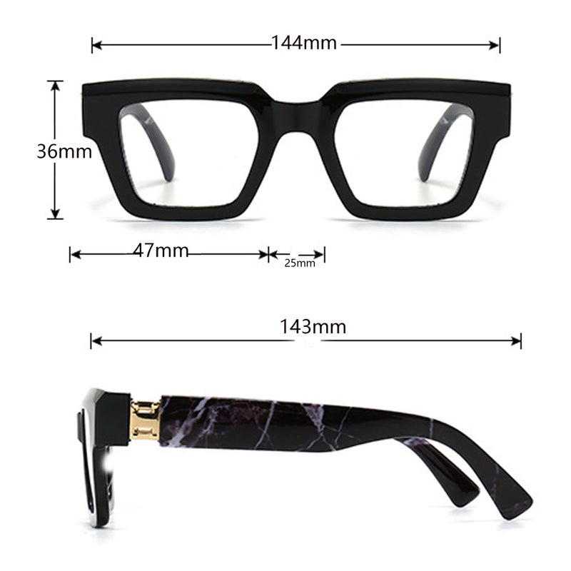 bullabulling Oprah Style Reading Glasses for Women Men, Fashion Square Blue Light Blocking Readers Lo5 (green, 2.0, x) - Image 4