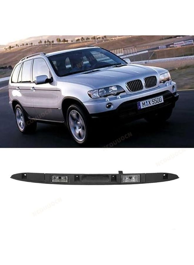 Black Boot Trunk Lid Rear Handle Grip With Key Button For BMW X5 E53 2001 2006 - Image 1