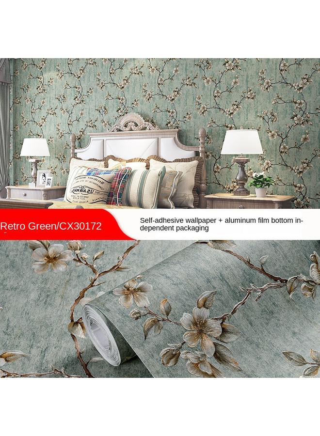 Bluejw Self-adhesive Wallpaper Wholesale Retro American 3D Three-dimensional Fine Embossed Bedroom Self-sticking Instant Stickers Self-adhesive Wallpaper Thickened - Image 1