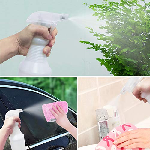 Cosywell Spray Bottle Mist Spray Stream Trigger Replacement Parts Spray Bottle Trigger Sprayer Bottle Nozzles With Pipes Fits 8 oz /16 oz 28/400 Round Neck Bottles Clear 2 Pcs (2PCS, Clear) - Image 5