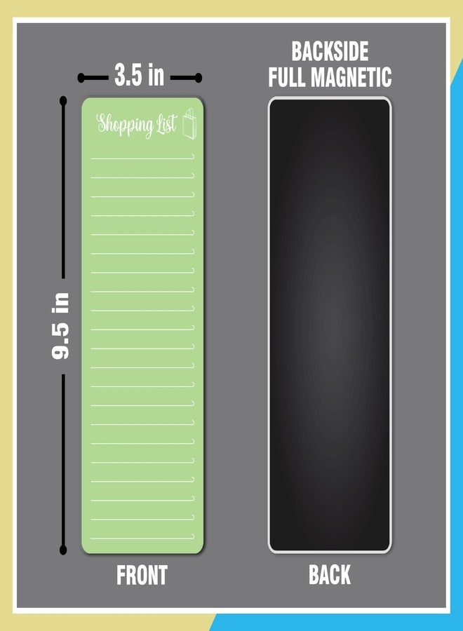Rousrie Magnetic Acrylic Grocery Shopping List for Refrigerator, 9.5x3.5 Inches, with Black Marker, Set of 1 (Light Green) - Image 5
