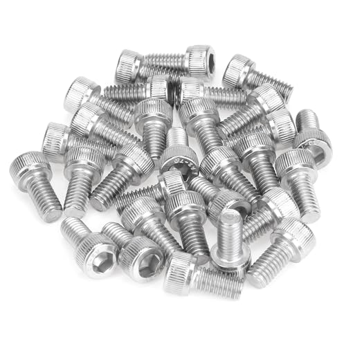 Sutemribor 35 Pieces M6 x 12mm Socket Head Cap Screws, Thread Pitch 1.0mm, Sutemribor M6 Screws, 304 Stainless Steel, Fully Threaded, Silver - Image 5