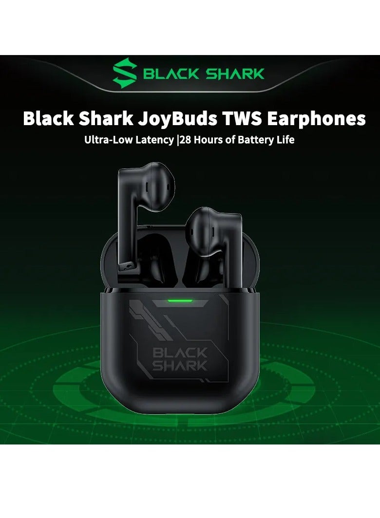 بلاك شارك سماعات أذن بلوتوث للألعاب Black Shark JoyBuds Ultra بتصميم رائع ودعم تقليل الضوضاء ENC توفر تجربة مكالمات مستقرة ومدة بطارية تصل إلى 28 ساعة عند استخدامها مع قاعدة الشحن. خيار مثالي بسعر شهير يجب على عشاق التقنية عدم تفويته. - Image 2