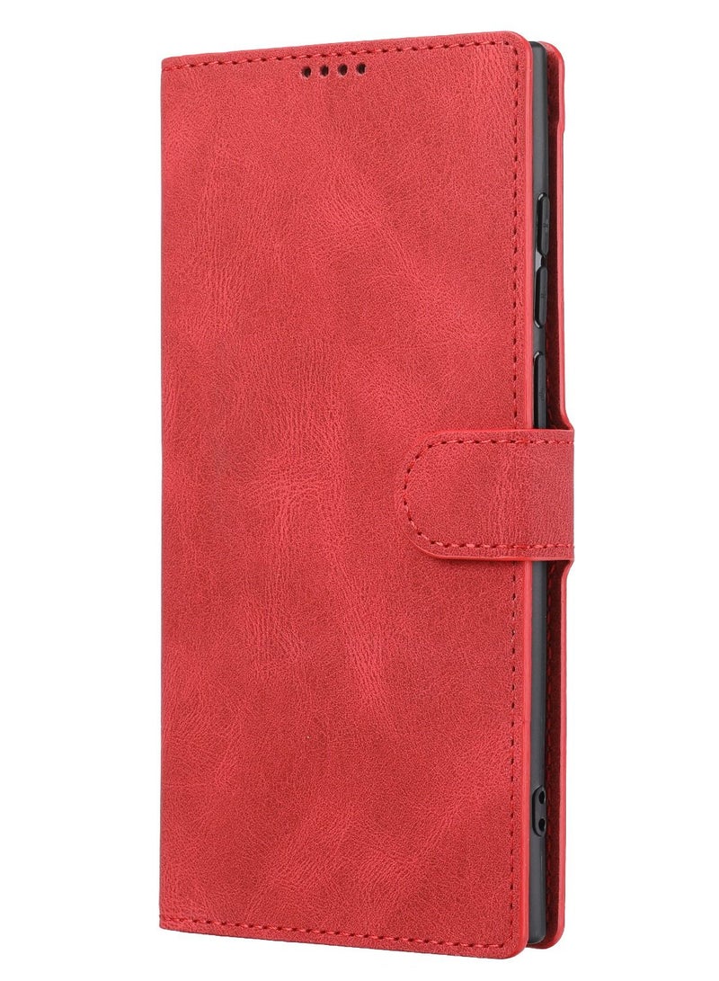Suteni Flip Cover Card Slots Leather Phone Case for Samsung - Image 1