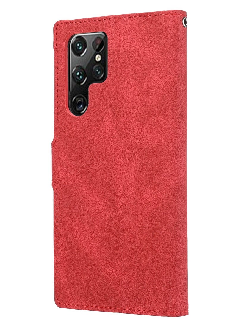 Suteni Flip Cover Card Slots Leather Phone Case for Samsung - Image 2