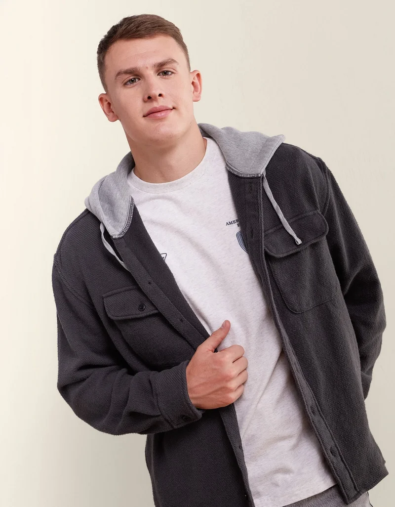 AE Hooded Flannel Shirt