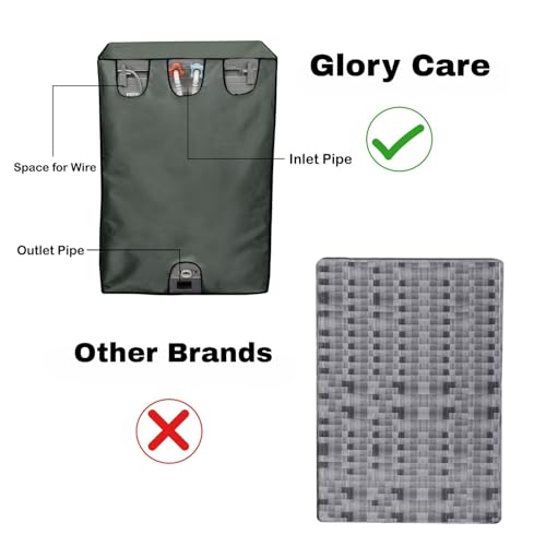 Glory Care Waterproof Front Load Washing Machine Cover Suitable for Samsung 9kg (WW90DG5U24AXTL) UV-Protective, Dustproof, Anti-Slip Polyester, Easy-Clean Zipper (55Dx60Wx85H cm, Grey) - Image 5