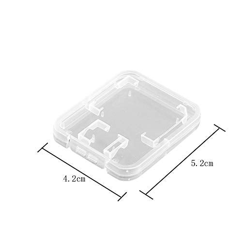 lasenersm 20 Pieces Clear Plastic Memory Card Case Memory Card Case Holder with SD Micro SD T-Flash Card (Only Include Case, Memory Card Not Included) - Image 2