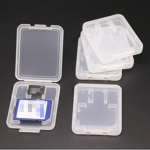 lasenersm 20 Pieces Clear Plastic Memory Card Case Memory Card Case Holder with SD Micro SD T-Flash Card (Only Include Case, Memory Card Not Included) - Image 3