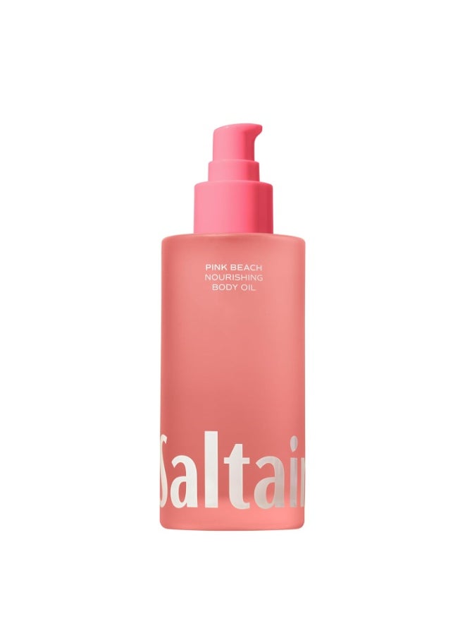 Saltair Saltair Body Oil. Luxurious Pink Beach After Shower and Bath Oil Moisturizer for Women. Botanical, Non-Greasy, and Well-Absorbing Lotion for Hydrating Dry Skin. 4oz Pump Bottle  - Image 1