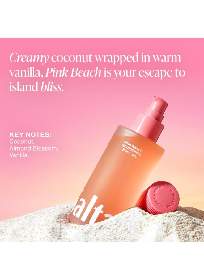 Saltair Saltair Body Oil. Luxurious Pink Beach After Shower and Bath Oil Moisturizer for Women. Botanical, Non-Greasy, and Well-Absorbing Lotion for Hydrating Dry Skin. 4oz Pump Bottle  - Image 3