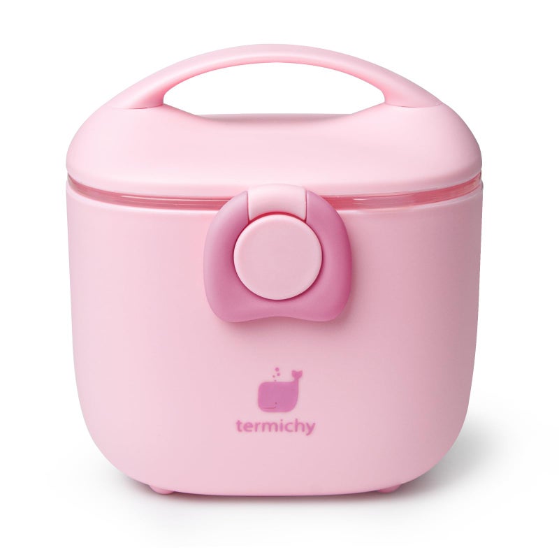 Termichy Baby Formula Dispenser Portable Milk Powder Dispenser Container with Carry Handle and Scoop for Travel Outdoor Activities with Baby Infant 88OZ 055LB 250g Light Pink