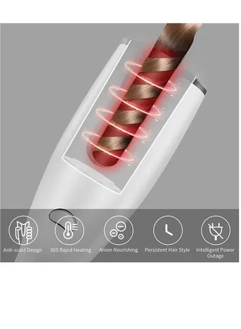 Automatic Curling Iron Hair Wand with LED Display White - Image 3