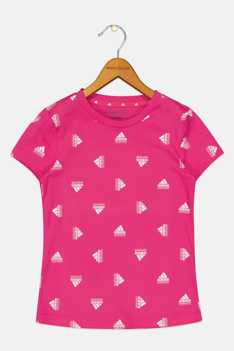 Adidas Kids Girl Sportswear Fit Short Sleeve Outdoor T-Shirt, Multicolor - Image 2