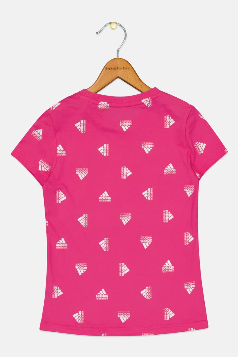 Adidas Kids Girl Sportswear Fit Short Sleeve Outdoor T-Shirt, Multicolor - Image 3