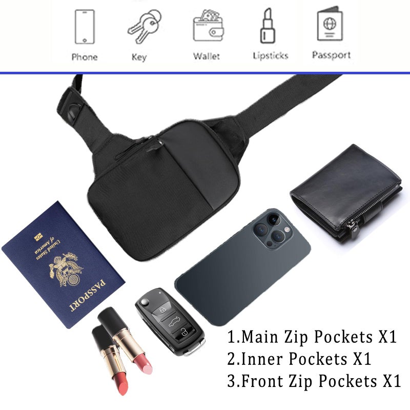 Hganxiu Fanny Pack for Men,Crossbody Sling Bag for Men,Small Travel Bag,Cross Body Bag - Image 5