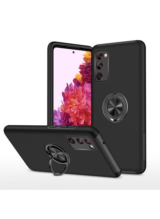 اس-توب جراب لهاتف Samsung Galaxy S20 FE مصنوع من مادة PC + TPU، جراب واقٍ مغناطيسي مقاوم للصدمات مع حامل حلقي غير مرئي - Image 1