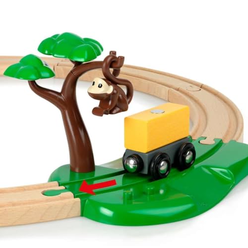 BRIO World - 33720 Safari Railway Set - Imaginitive Wooden Toy Train Set for Toddlers | Creative Play | Expansion Compatible |Safety Tested | Ideal for Kids Age 3 and Up - Image 4