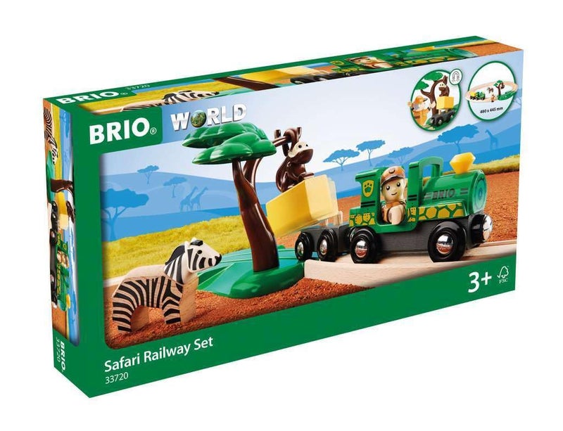 BRIO World - 33720 Safari Railway Set - Imaginitive Wooden Toy Train Set for Toddlers | Creative Play | Expansion Compatible |Safety Tested | Ideal for Kids Age 3 and Up - Image 2