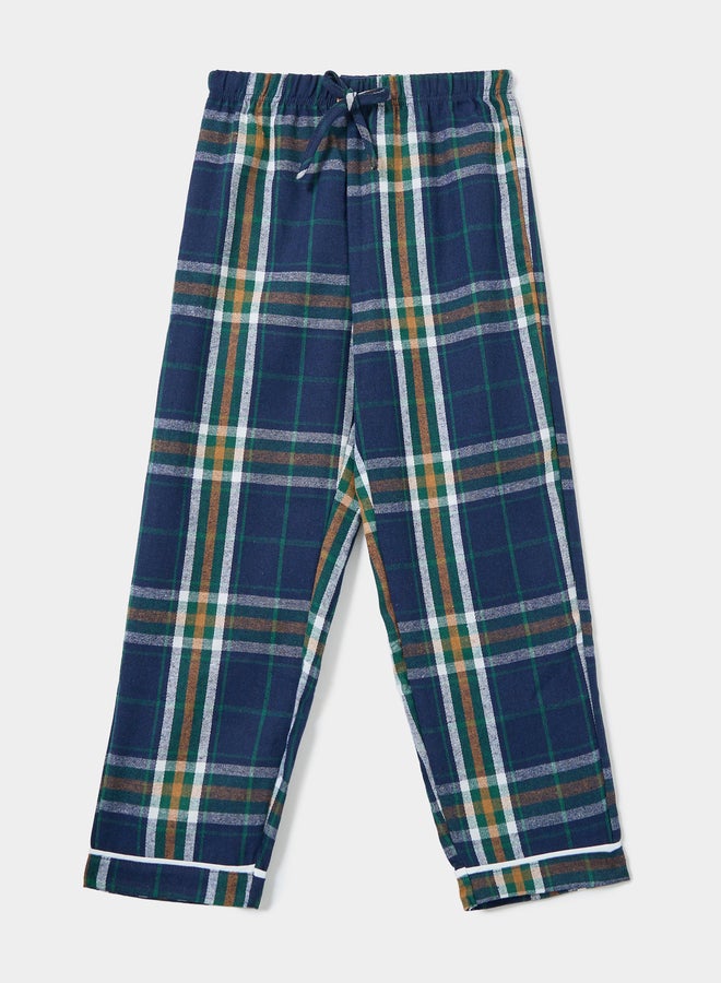 Styli Family Pyjamas - Kids Long Sleeve T-Shirt and Checked Pyjama Set - Image 2